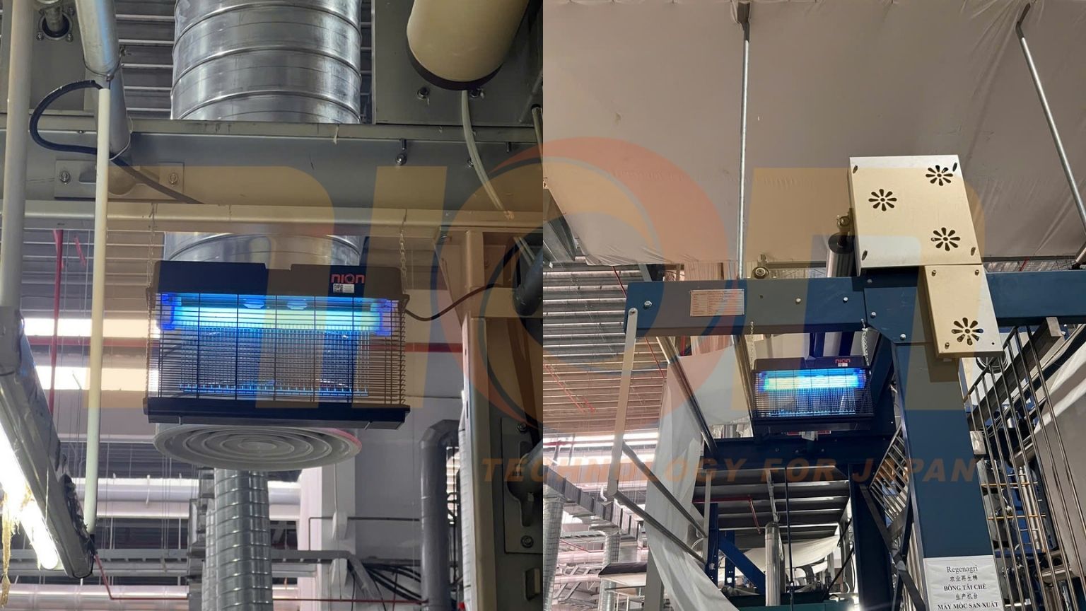Nion bàn giao 30 đèn bắt côn trùng thông minh CN30 cho nhà xưởng dệt may Việt Bắc