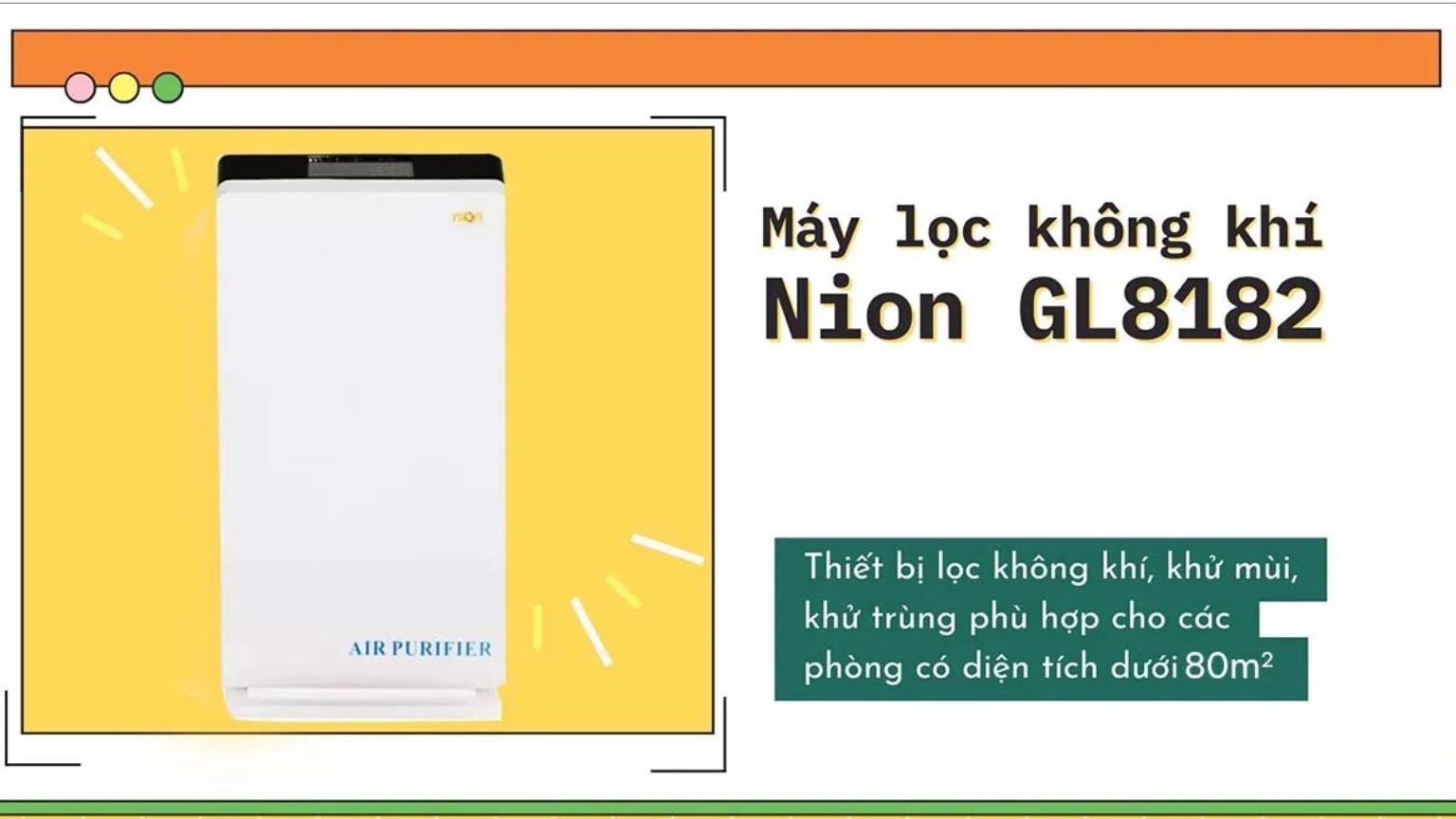 Nion GL8182 – Máy lọc không khí chuyên xử lý khói và mùi